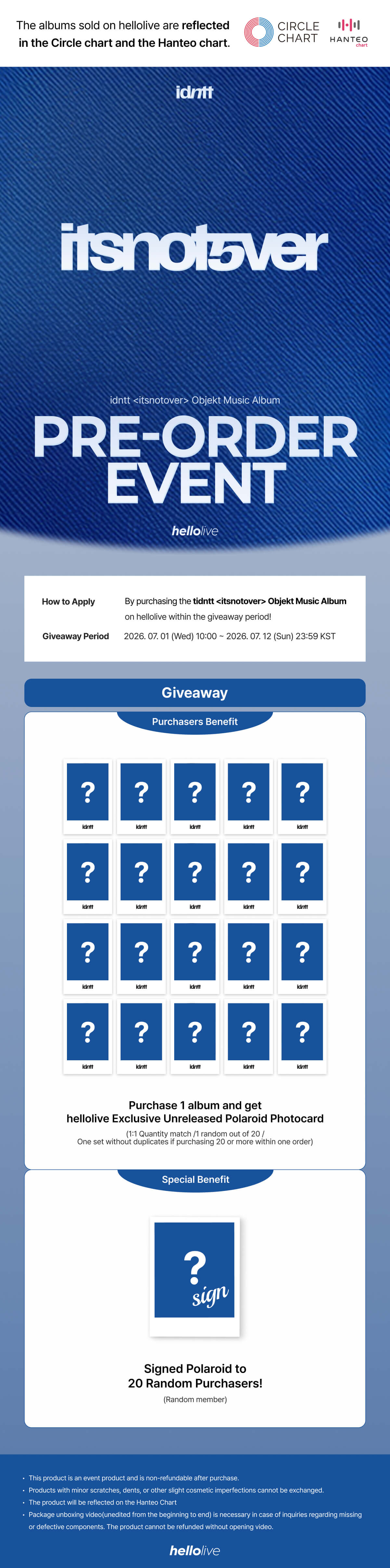 헬로라이브 | hellolive - [PRE-ORDER EVENT] idntt <itsnotover