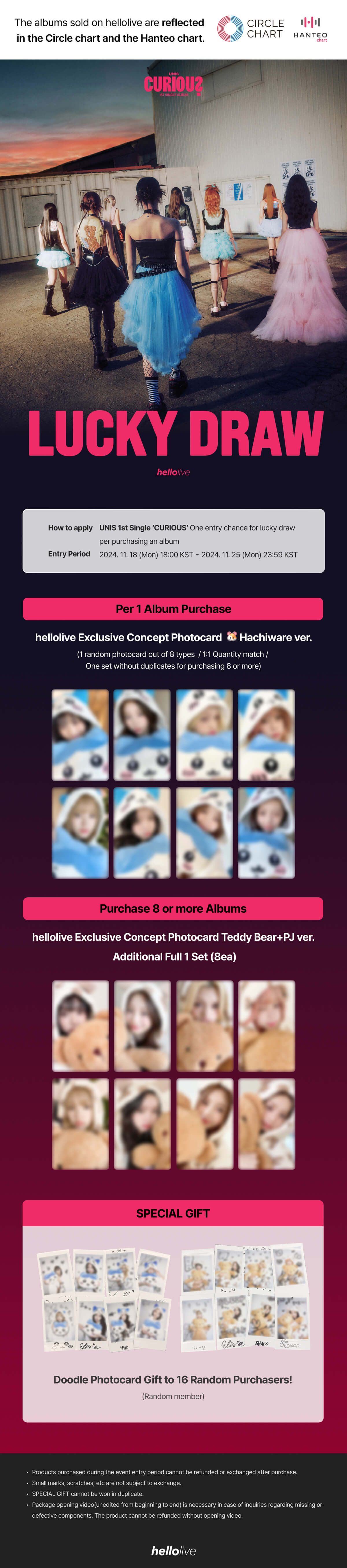 헬로라이브 | hellolive - [LUCKY DRAW EVENT] UNIS 1st Single 'CURIOUS'