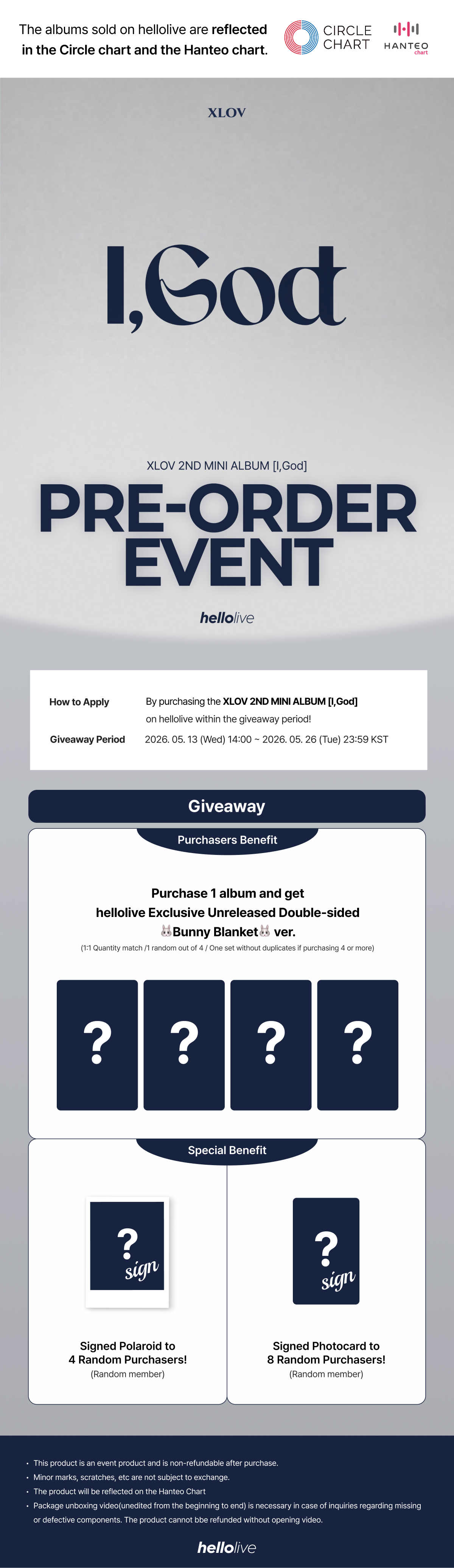 헬로라이브 | hellolive - [PRE-ORDER EVENT] XLOV 2ND MINI ALBUM [I,God]