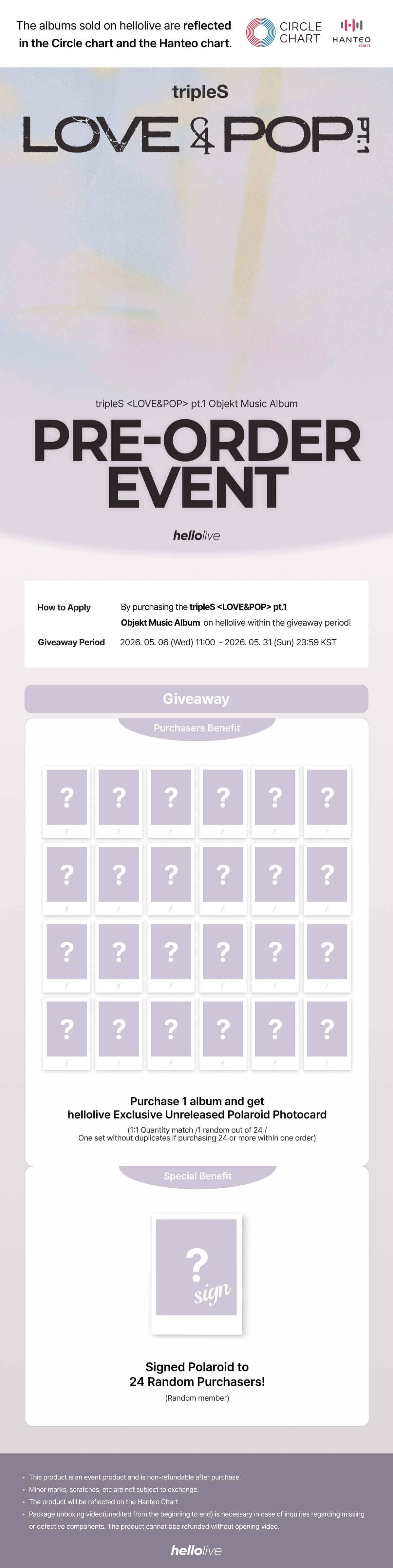 헬로라이브 | hellolive - [PRE-ORDER EVENT] tripleS <LOVE&POP> pt.1