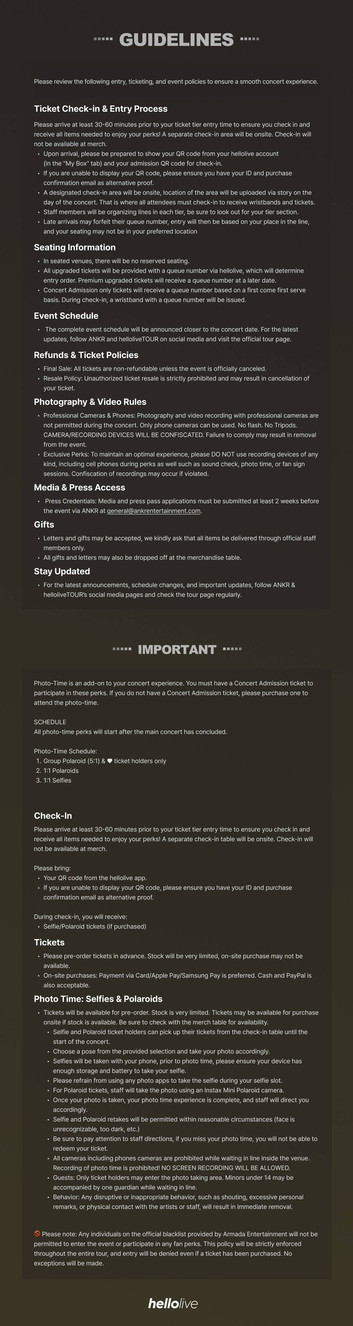 헬로라이브 | hellolive - [LOS ANGELES PERKS] 2025 ONE PACT NORTH