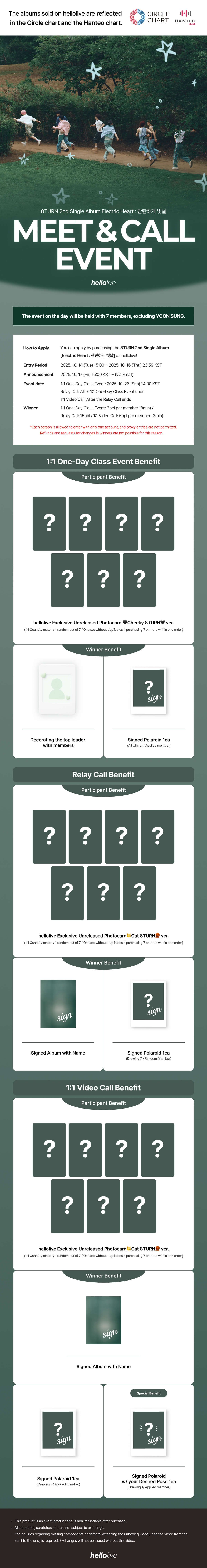 헬로라이브 | hellolive - [MEET&CALL EVENT 4] 8TURN 2nd Single Album [Electric  Heart : 찬란하게 빛날]