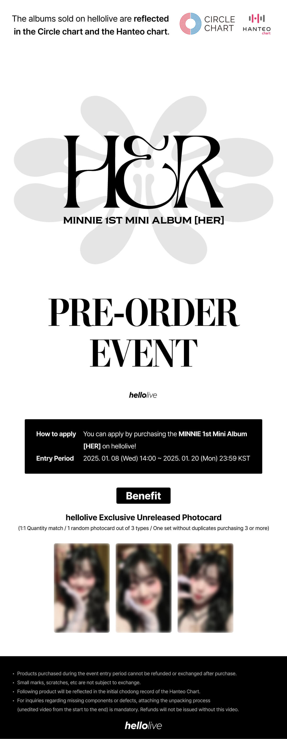 헬로라이브 | hellolive - [PRE-ORDER EVENT] MINNIE 1st Mini Album [HER]